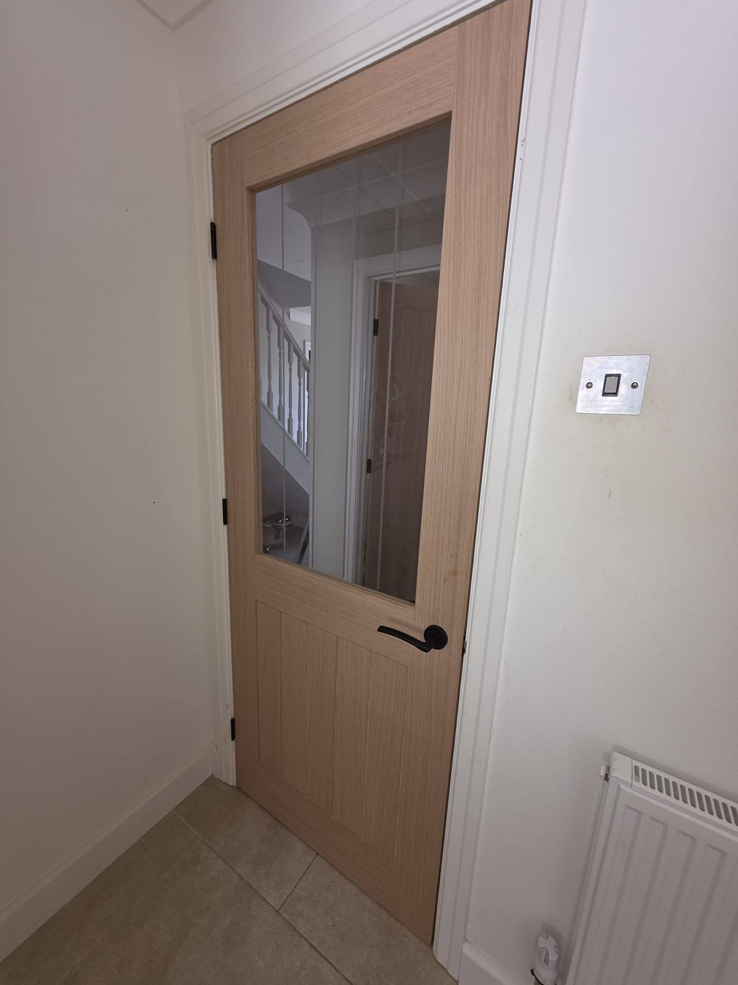 new doors and bathroom